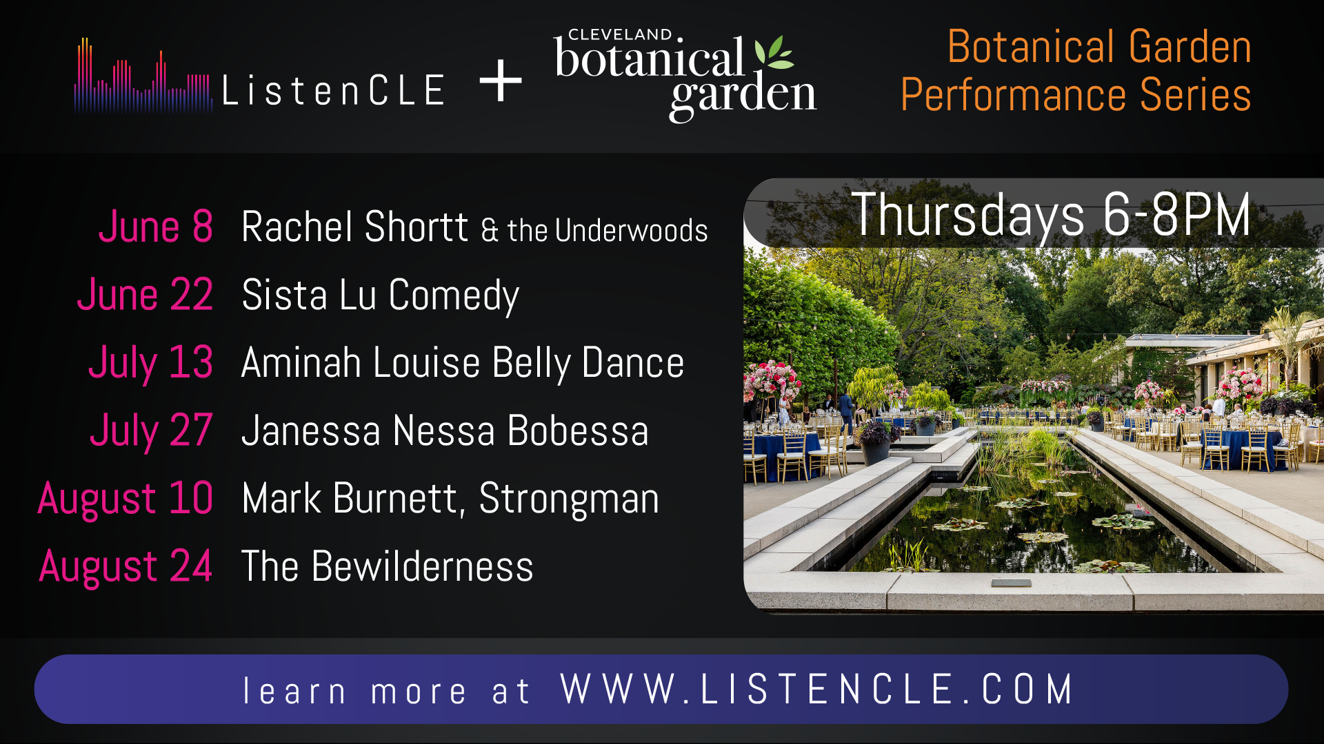 ListenCLE + Cleveland Botanical Garden 2023 Performances